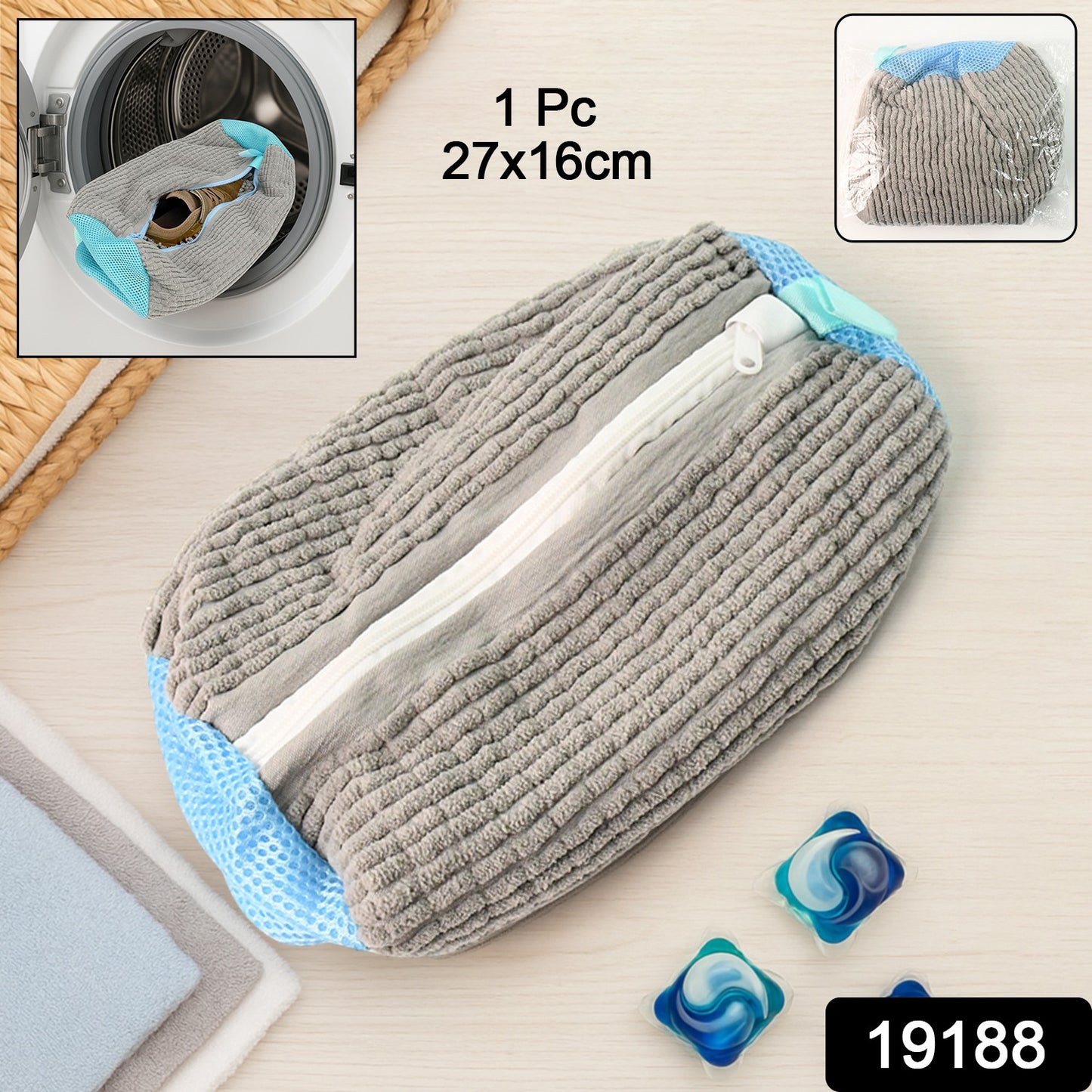Heavy-duty Reusable Shoe Washing Bag For Washing Machine (1 Pc)