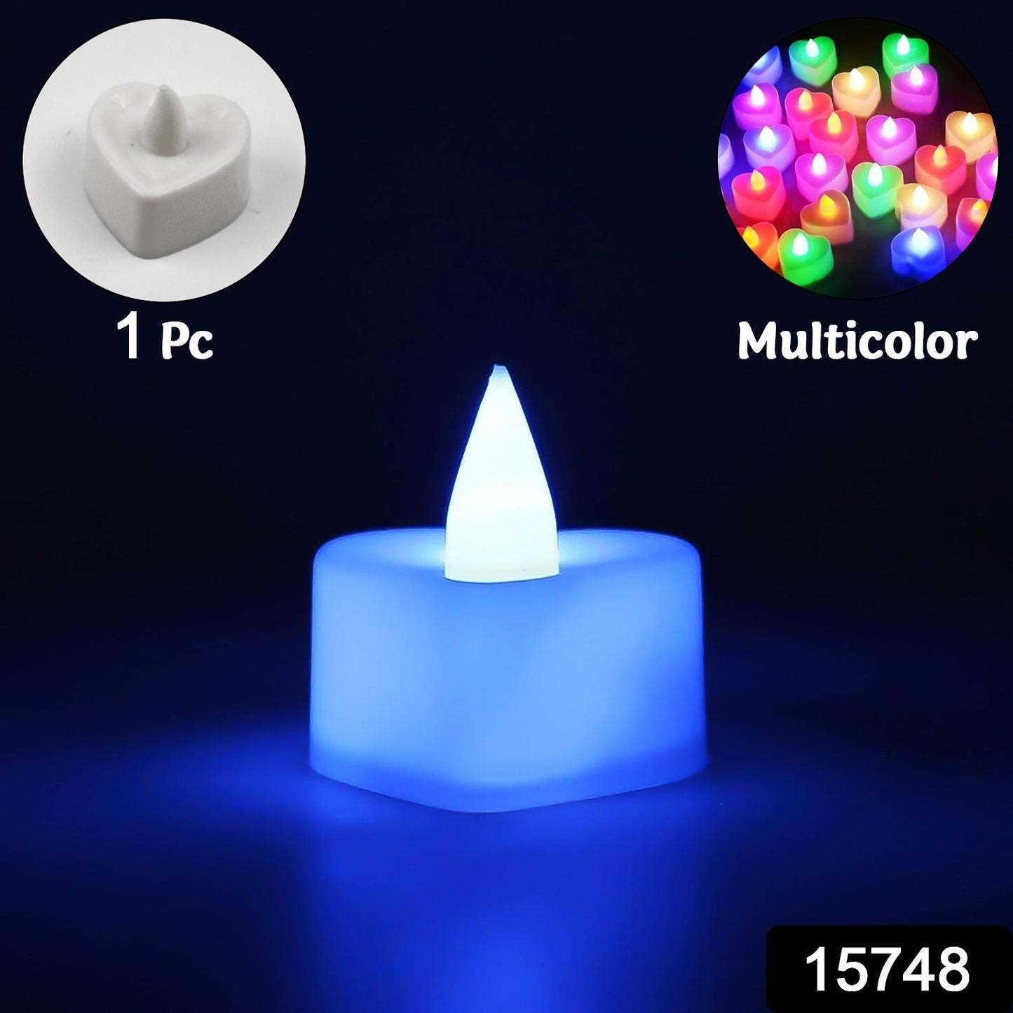 Led Tealights Smokeless Plastic Decorative Candles (Pack Of 1  Multicolor)
