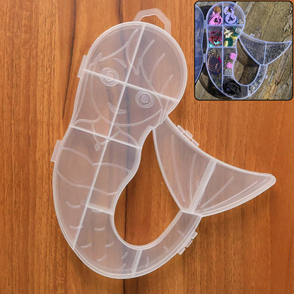 Mermaid Shape Plastic Storage Organizer Box (1 Pc)