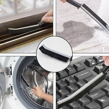 Wukusy multifunctional crevice cleaning brush, 23 cm gap cleaning brush for home improvement, natural bristle design with ergonomic handle.