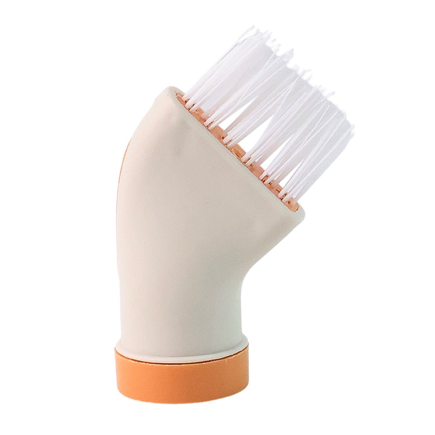 Wukusy multipurpose bottle-attachable cleaning brush for kitchen and bathroom, with bristles for scrubbing surfaces.