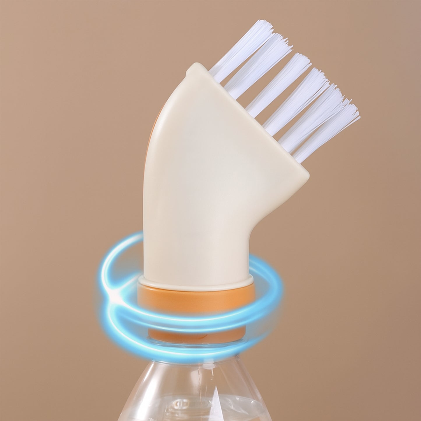 Wukusy multipurpose bottle-attachable cleaning brush for kitchen and bathroom cleaning, with a durable handle and versatile design.