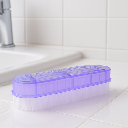 Wukusy multipurpose plastic handle laundry brush with ergonomic grip for cleaning clothes, surfaces, and household items.