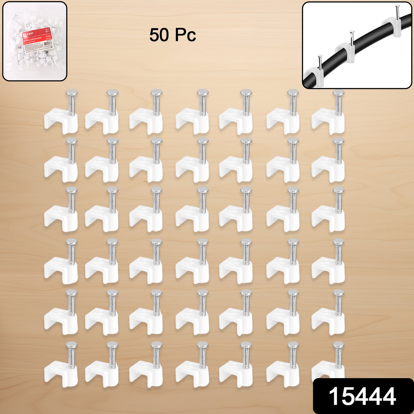 Nail Cable Clips For Wire Management (10mm  50 Pc)