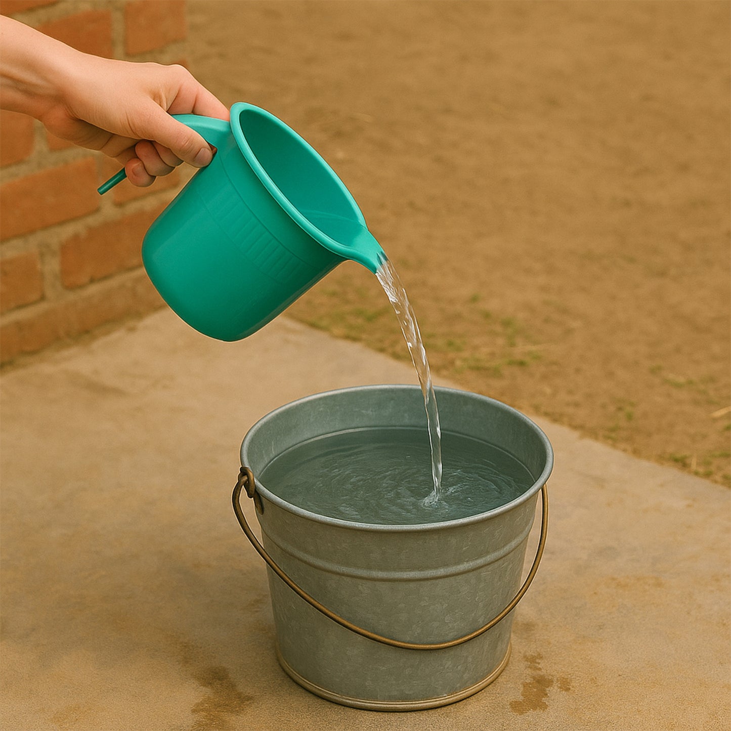 Wukusy plastic bath mug for bathroom use, 1-piece, durable plastic cup designed for rinsing and cleaning in the bathroom.