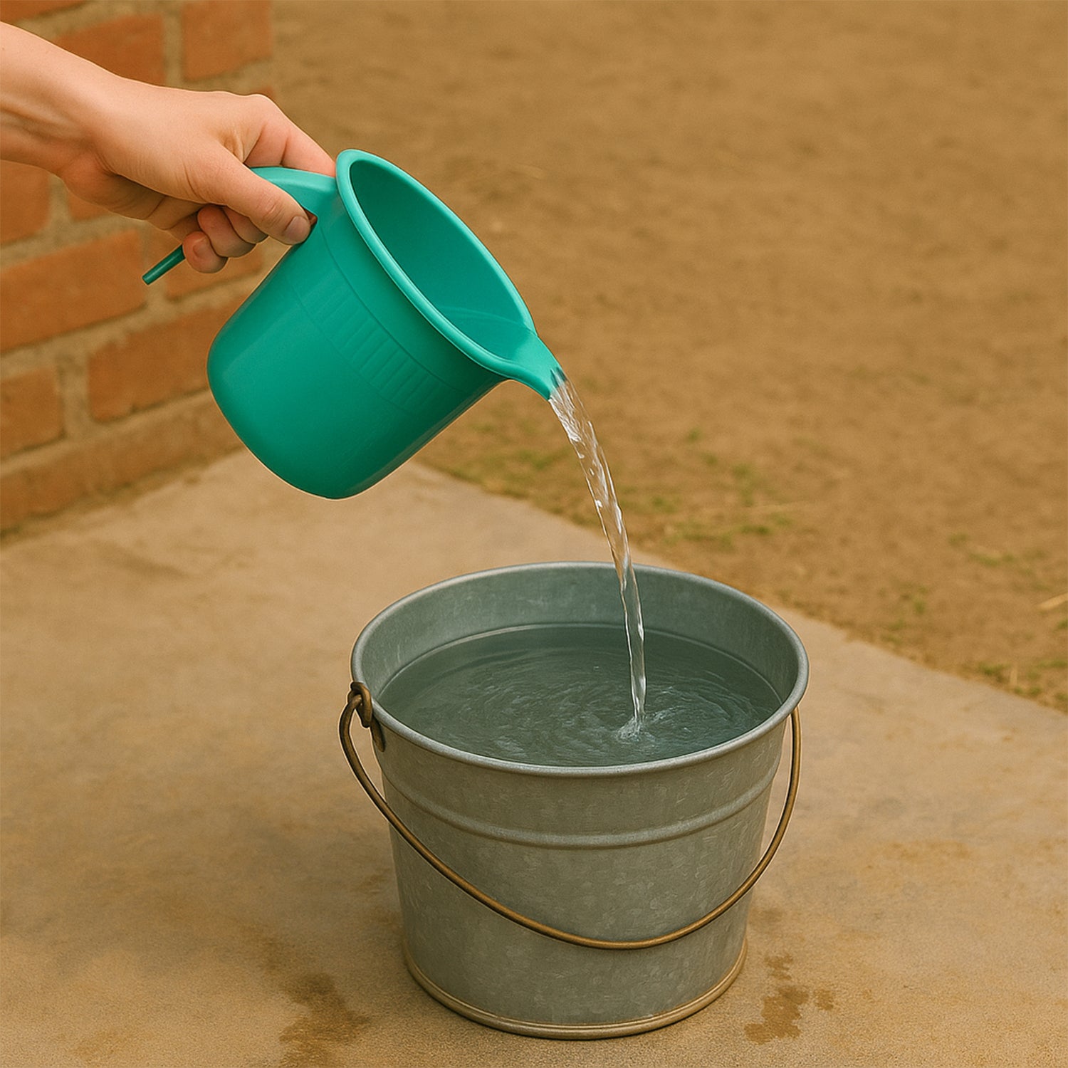 Wukusy plastic bath mug for bathroom use, 1-piece, durable plastic cup designed for rinsing and cleaning in the bathroom.