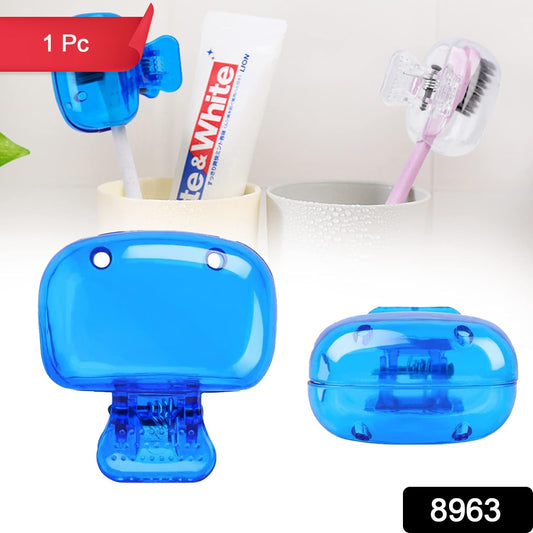 Wukusy plastic toothbrush head cover cap, protective dental brush cover for hygiene and storage, single piece.