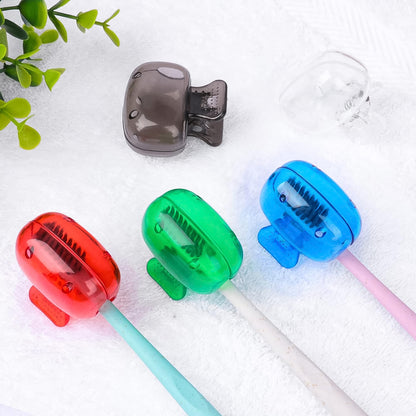 Wukusy plastic toothbrush head cover cap, protective case for toothbrush heads, home improvement accessory, single piece.