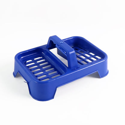 Wukusy premium 2-in-1 double soap dish stand for bathroom or kitchen, durable plastic with two compartments for soap bars.