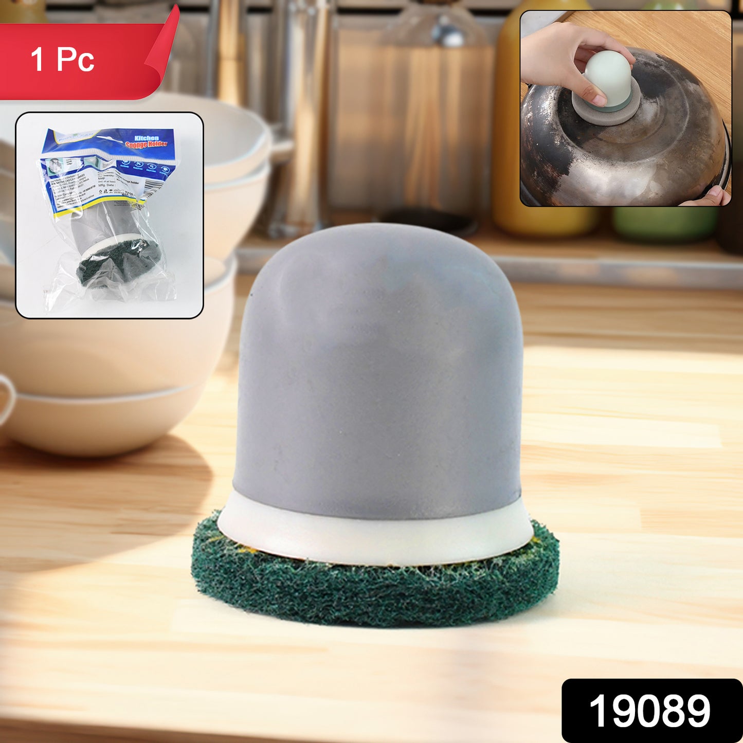 Wukusy Pro Clean heavy-duty kitchen scrubber showing textured scrubbing surface for tough cleaning tasks
