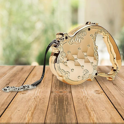 Wukusy retractable telescopic belt rope for cats, golden traction, 3 meters, home improvement safety leash, adjustable and durable.