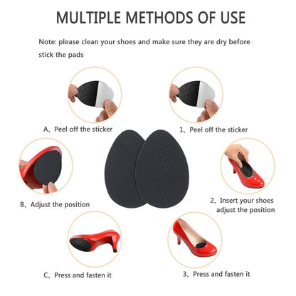 Wukusy self-adhesive anti-slip grip sticker for shoes, sandals, and heels, providing extra traction and safety.