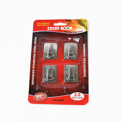 Wukusy stainless steel heavy-duty self-adhesive wall hooks, waterproof hangers for robes, coats, towels, kitchen, and bathroom use.