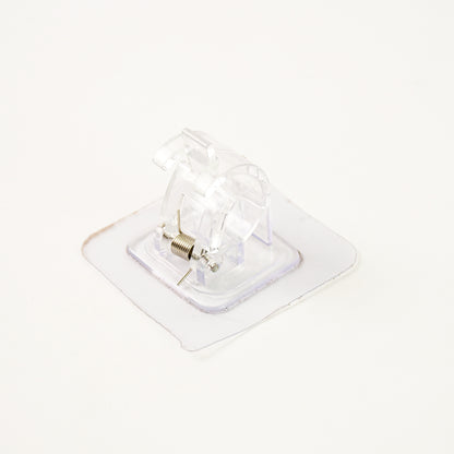 Self-adhesive Transparent Wall With Spring-loaded Anti-slip Clip (1 Pc)