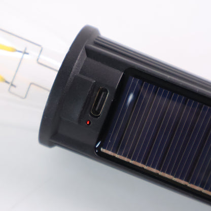Solar  Usb Rechargeable Led Hanging Camping Bulb Lantern Light (1 Pc)