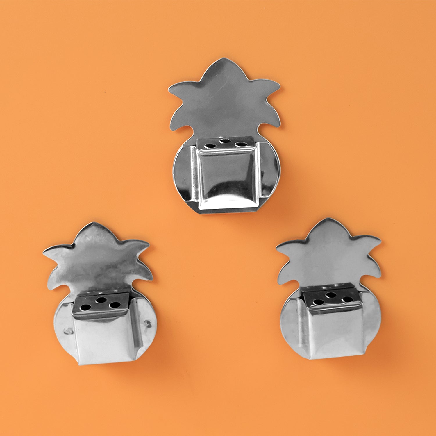 Set of three Wukusy wall-mount metal incense stick holders for home decor and incense burning.