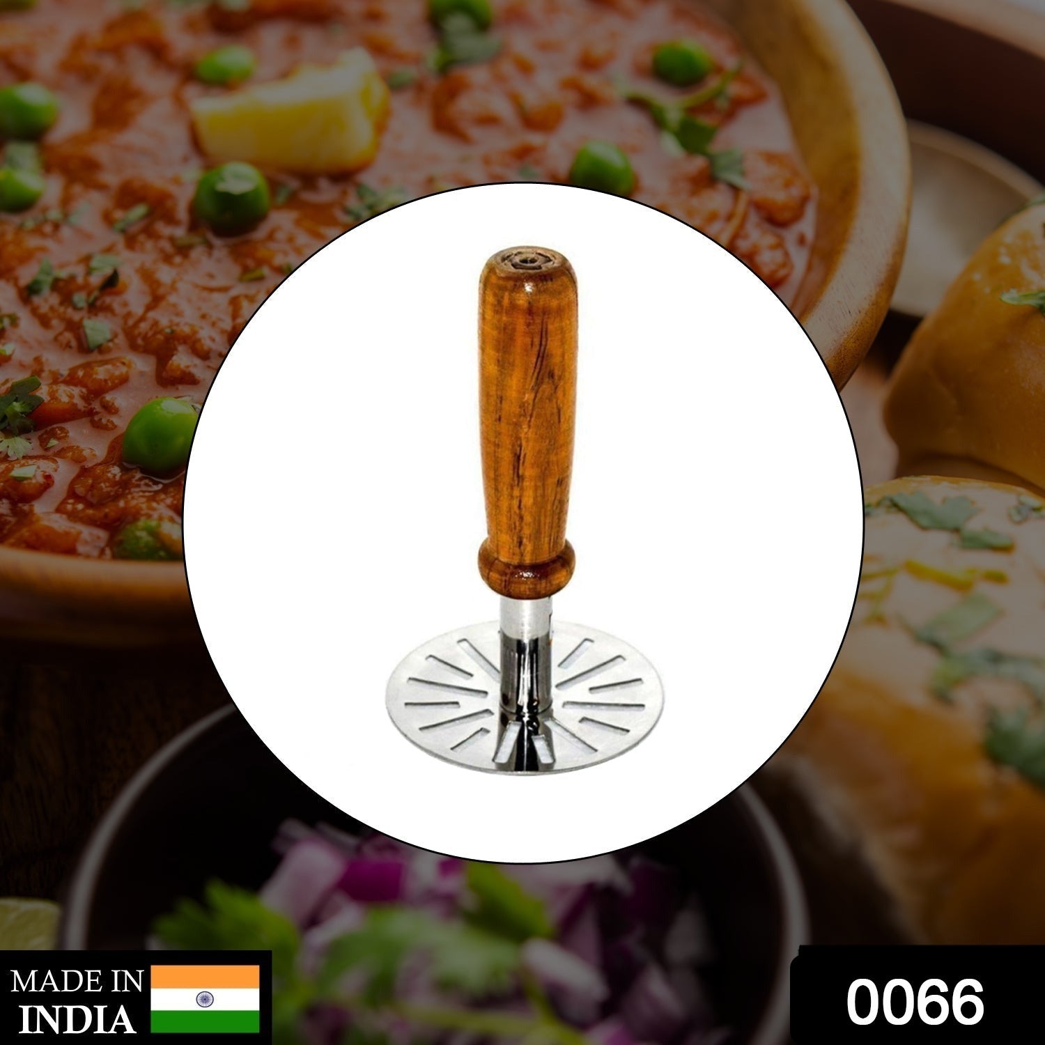 Wukusy Paubhaji Masher for household and kitchen use, perfect for mashing and making Paubhajis in home kitchens.