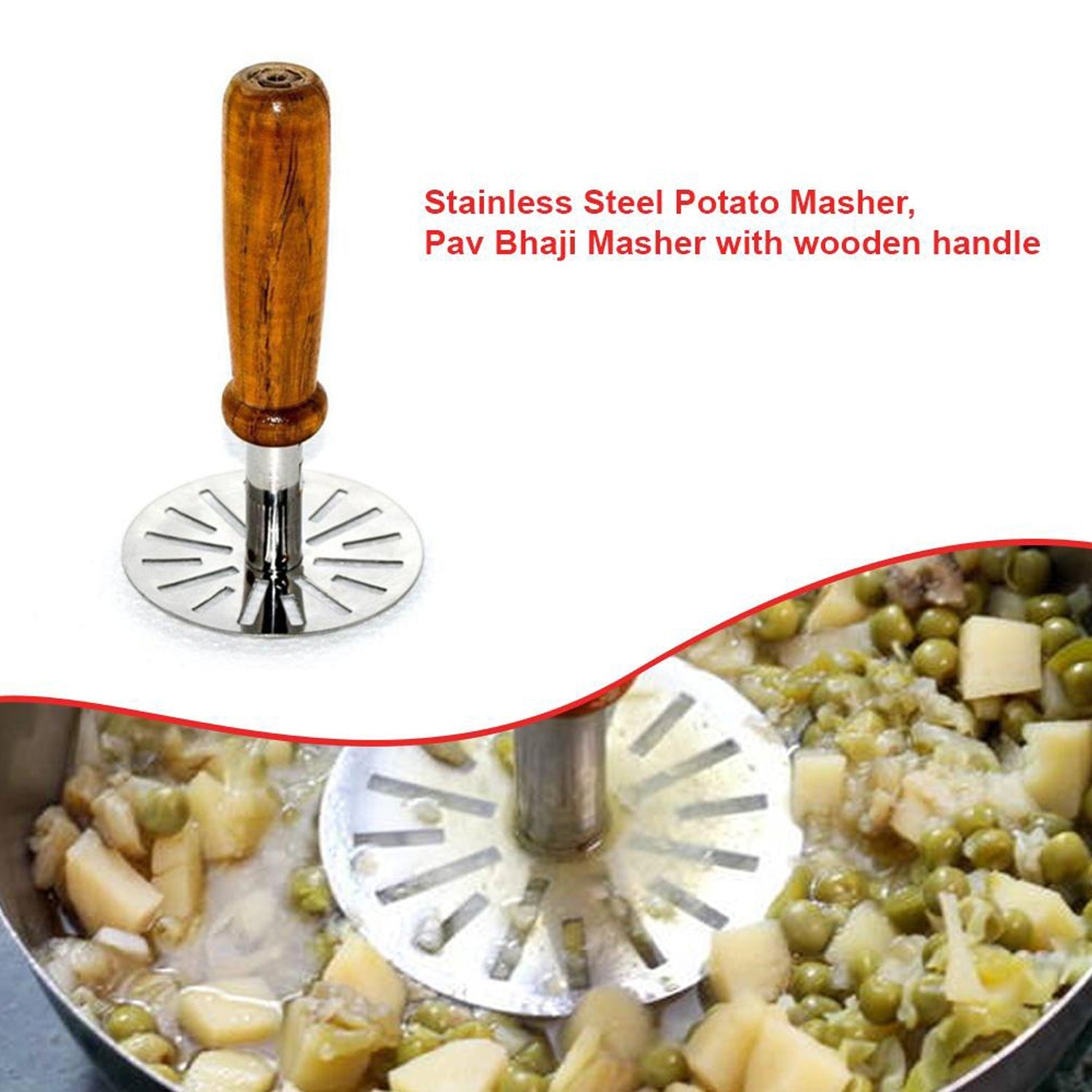 Wukusy Paubhaji Masher for kitchen use, designed for mashing and preparing paubhajis in household and kitchen settings.