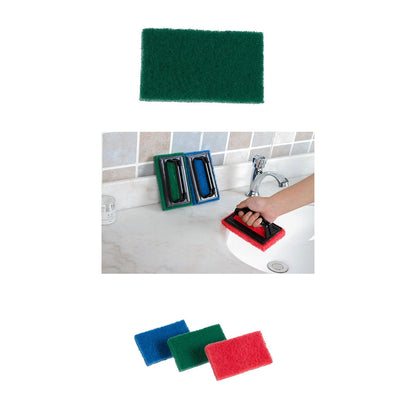 Wukusy handle scrubber brush for washing utensils and kitchen or bathroom items, suitable for all types of cleaning tasks.