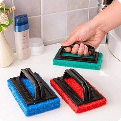 Wukusy handle scrubber brush for washing utensils and surfaces, ideal for kitchen and bathroom cleaning tasks.