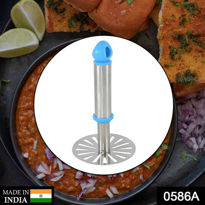 Wukusy stainless steel potato masher for home kitchen use, ideal for mashing potatoes and paubhaji dishes.