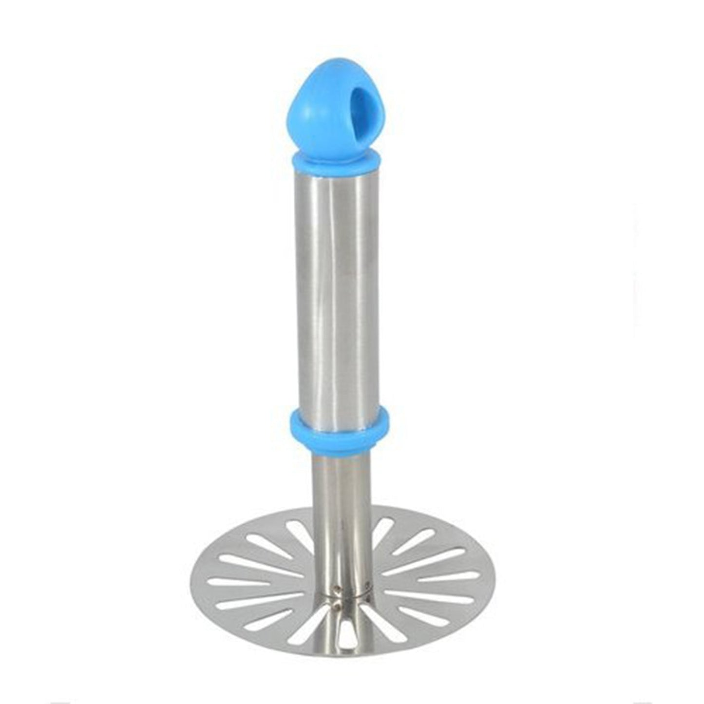 Wukusy stainless steel potato masher and paubhaji masher for home and kitchen use, with a sturdy handle and mashing surface.