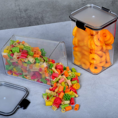 Wukusy 1200 ml airtight lock food storage container set, 2-piece, for kitchen organization and fresh food preservation.