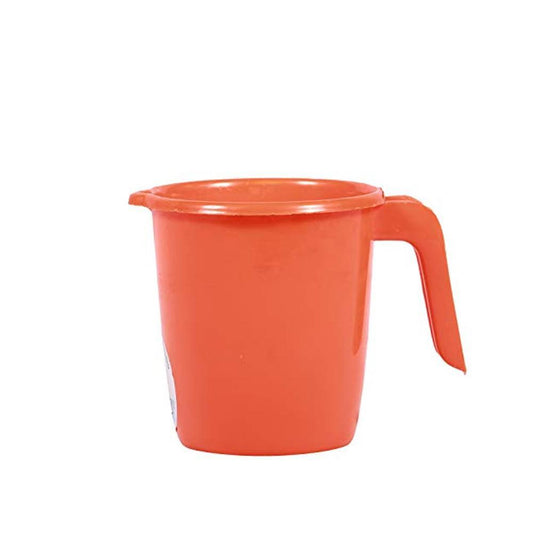 Wukusy 196 Deluxe Plastic Mug for Bathroom, durable and white, designed for bathroom use, with a smooth handle and compact shape.
