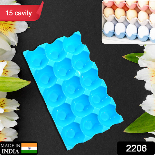 Wukusy 2206 egg tray for storage with 15 egg holder, kitchen organizer for safe and efficient egg storage.