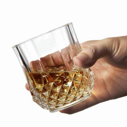 Set of six transparent glass cups by Wukusy, 250ml each, unbreakable and stylish for home and kitchen use.