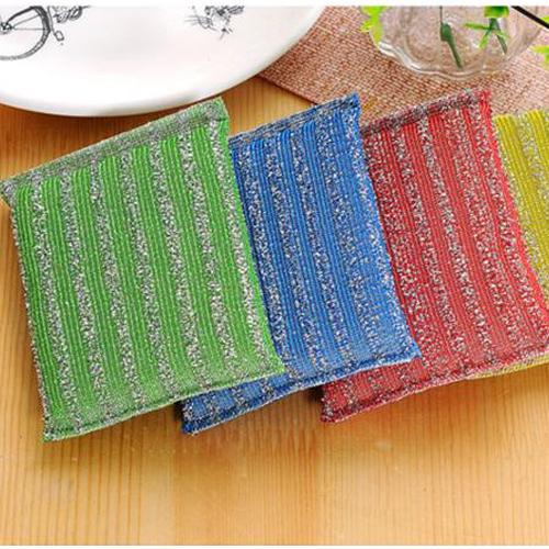 Wukusy scratch-proof kitchen utensil scrubber pads in a pack of 12, durable cleaning pads for pots, pans, and cookware.
