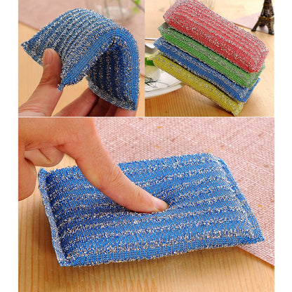 Wukusy scratch-proof kitchen utensil scrubber pads in a pack of 12, durable and gentle for cleaning pots and pans.