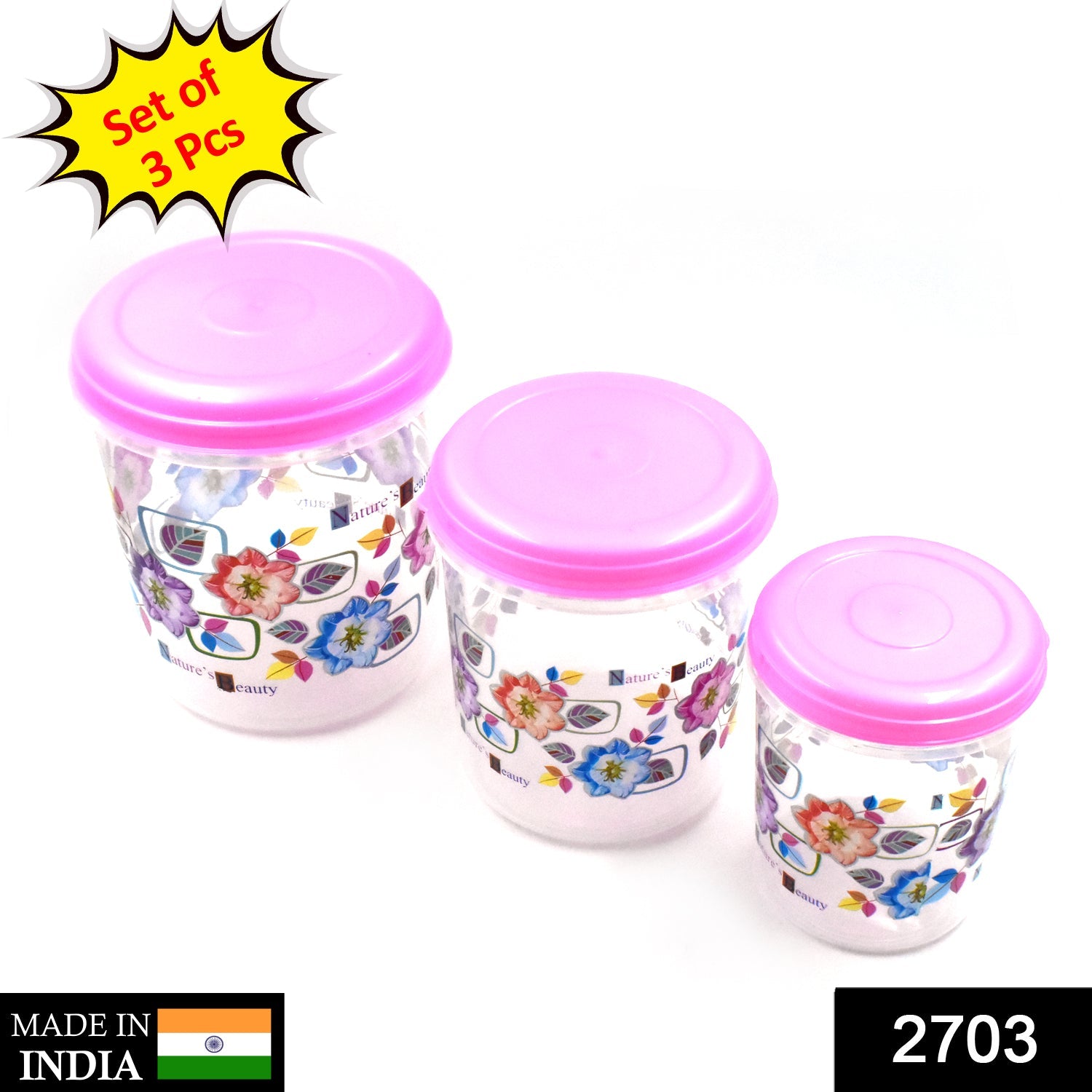 Wukusy 3-piece storage container set for home and office use, ideal for organizing and storing household and office items.