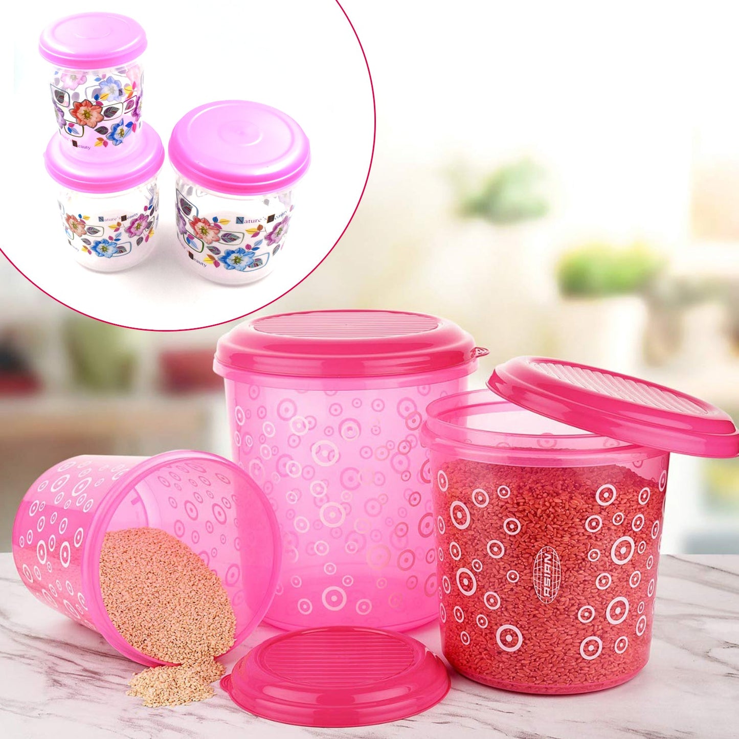 Wukusy 3-piece storage container set for home and office use, ideal for organizing and storing various items and supplies.