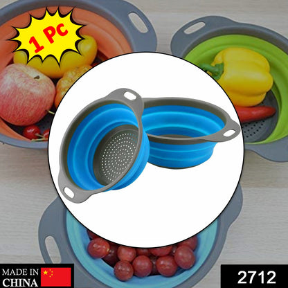 Wukusy round Sili strain, a foldable kitchen utensil used for household and official kitchen purposes.