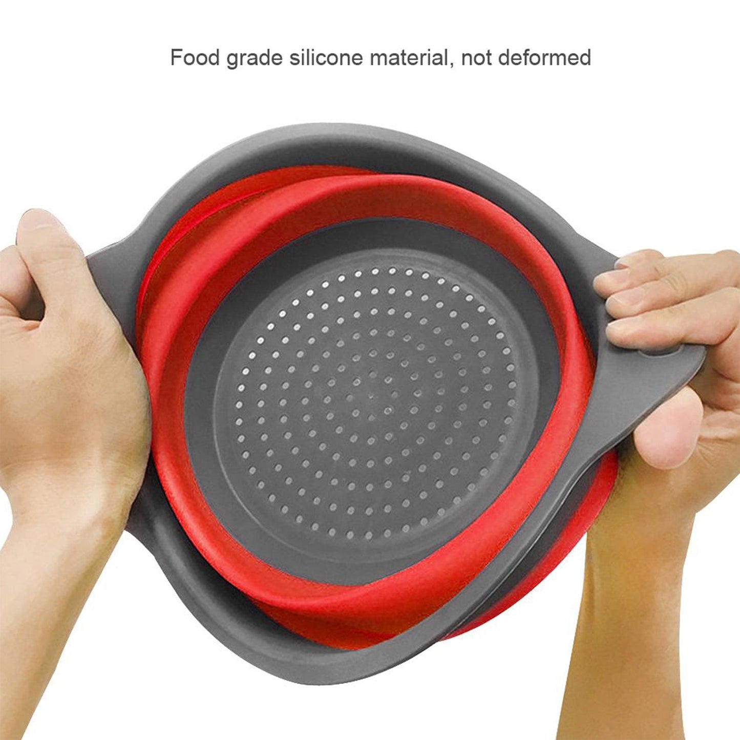 Wukusy round Sili strain used as a foldable kitchen utensil for household and official kitchen purposes.