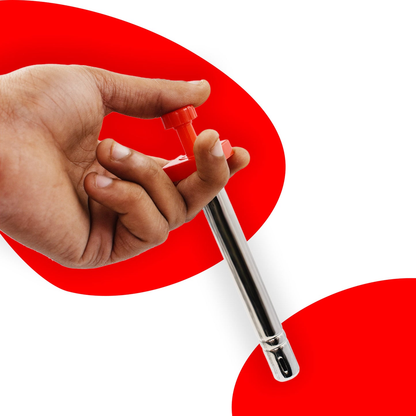 Wukusy stainless steel square gas lighter with a sleek design, suitable for home and kitchen use.