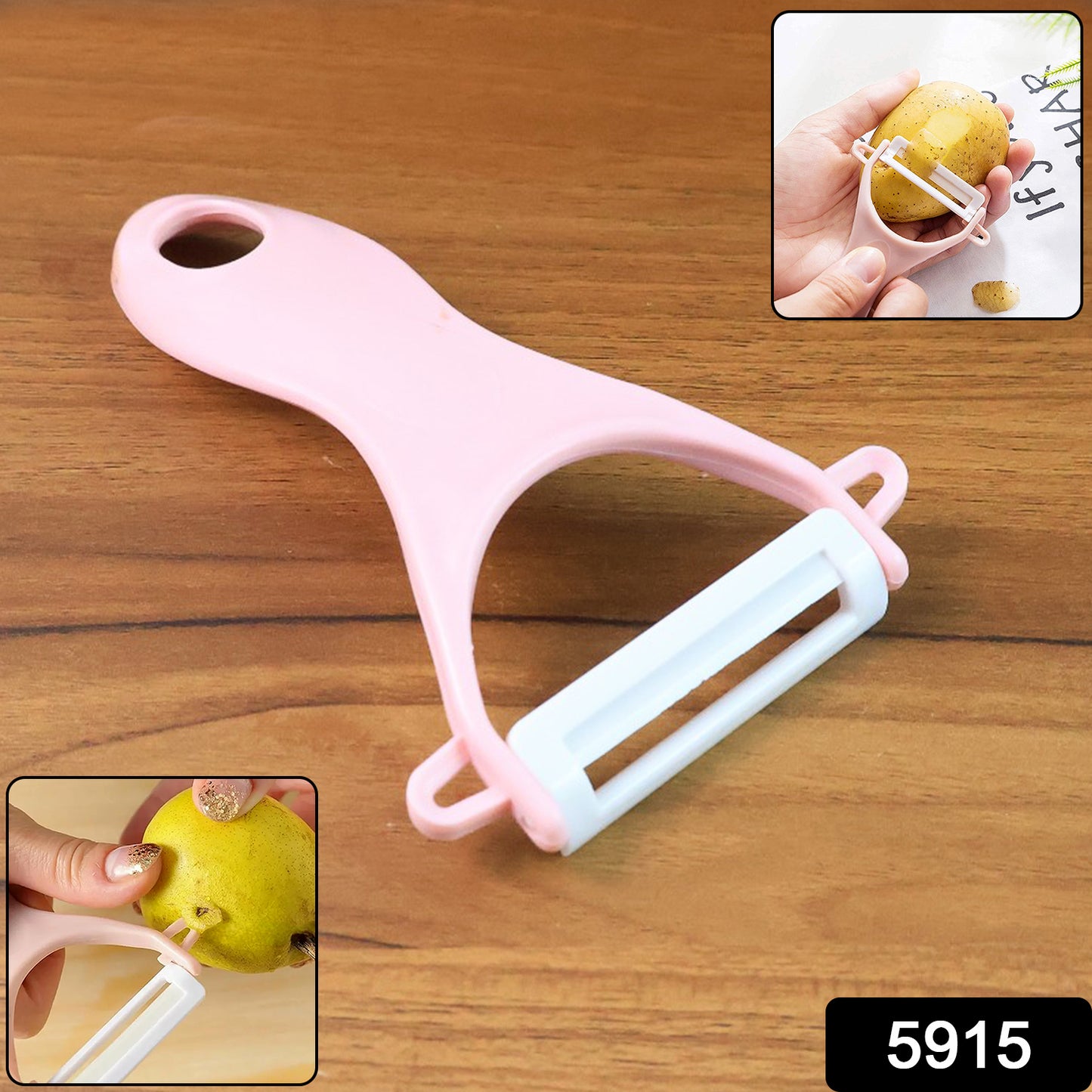 Wukusy stainless steel blade peeler for kitchen use, designed for professional and household peeling tasks, with a comfortable handle.