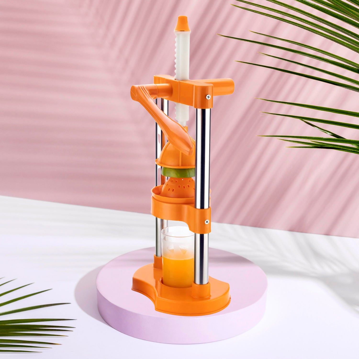 Wukusy hand pressure manual cold press juicer for fruits and vegetables, orange juice extractor and squeezer for fresh juice.