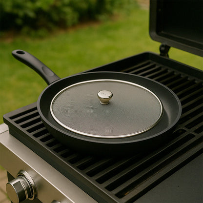 Wukusy Apex stainless steel mesh net cover for cooking, 1 piece, kitchen accessory for food protection and steaming.