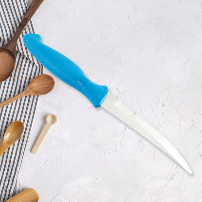 Heavy-duty stainless steel kitchen knife with ergonomic handle by Wukusy, ideal for precise slicing and chopping in home kitchens.