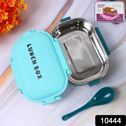 Wukusy insulated stainless steel leakproof lunch box with spoon, ideal for home and kitchen use, featuring a secure lid and compact design.