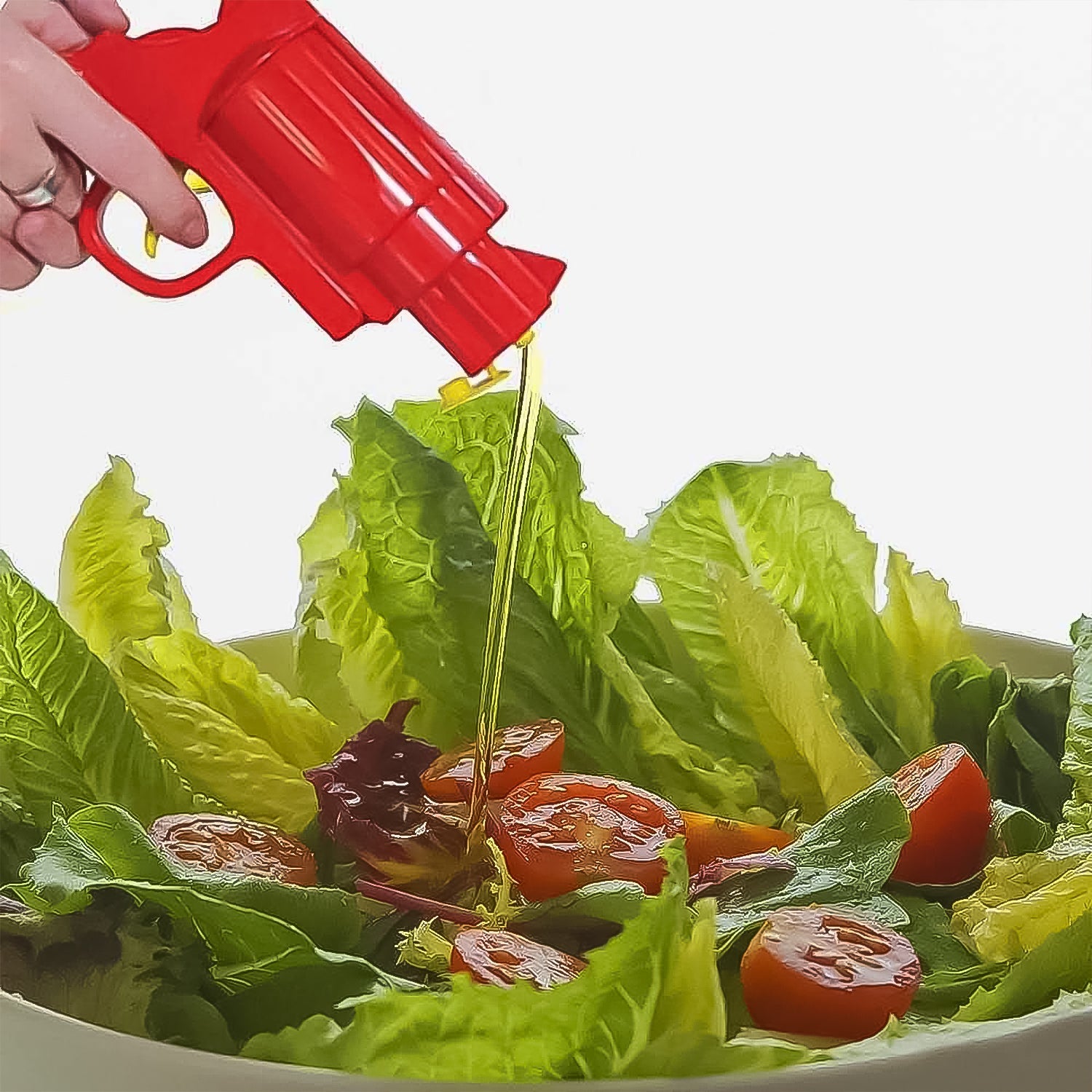 Wukusy ketchup and mustard dispenser gun for easy condiment pouring in home and kitchen use.