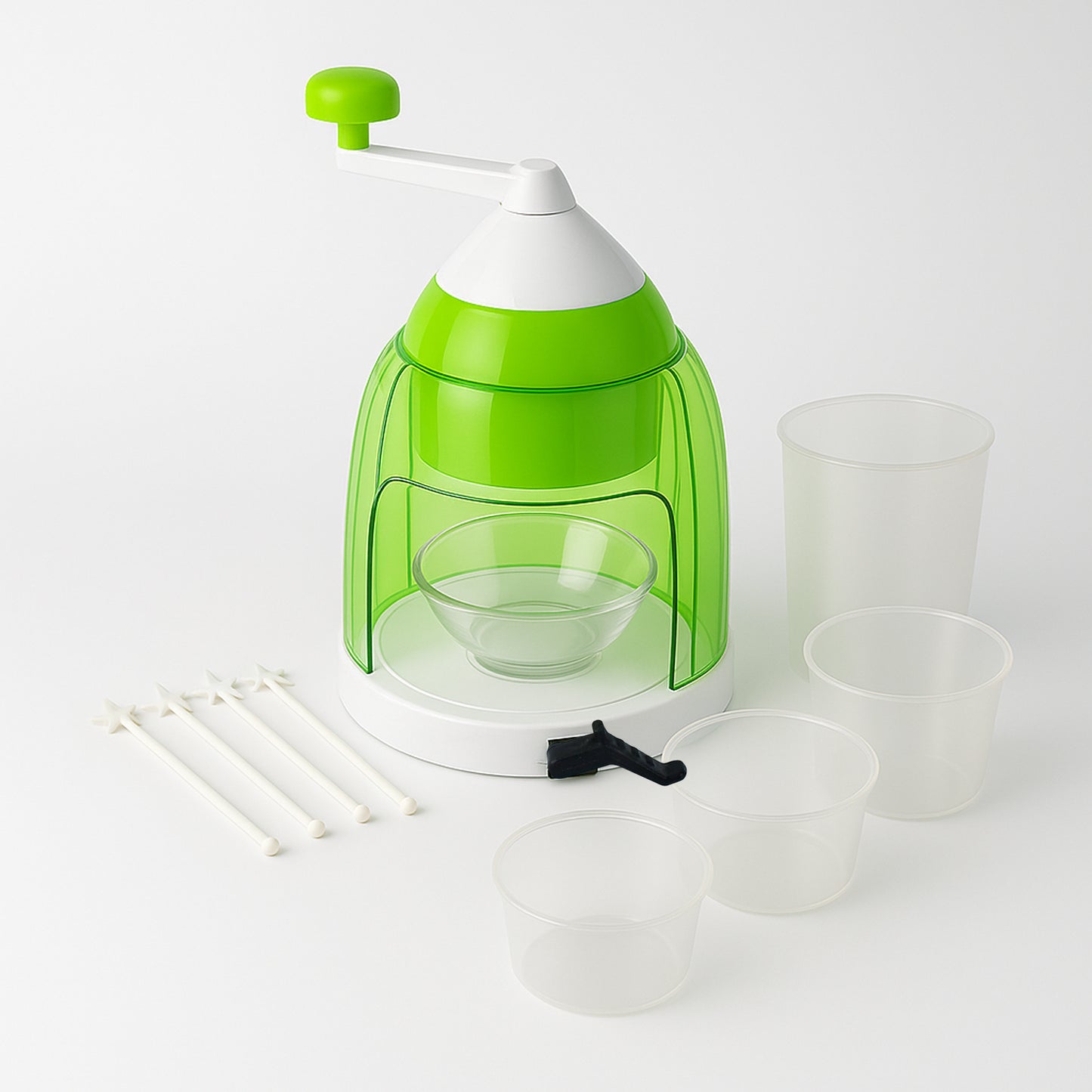Manual Ice Crusher  Snow Cone Maker With Hand Crank