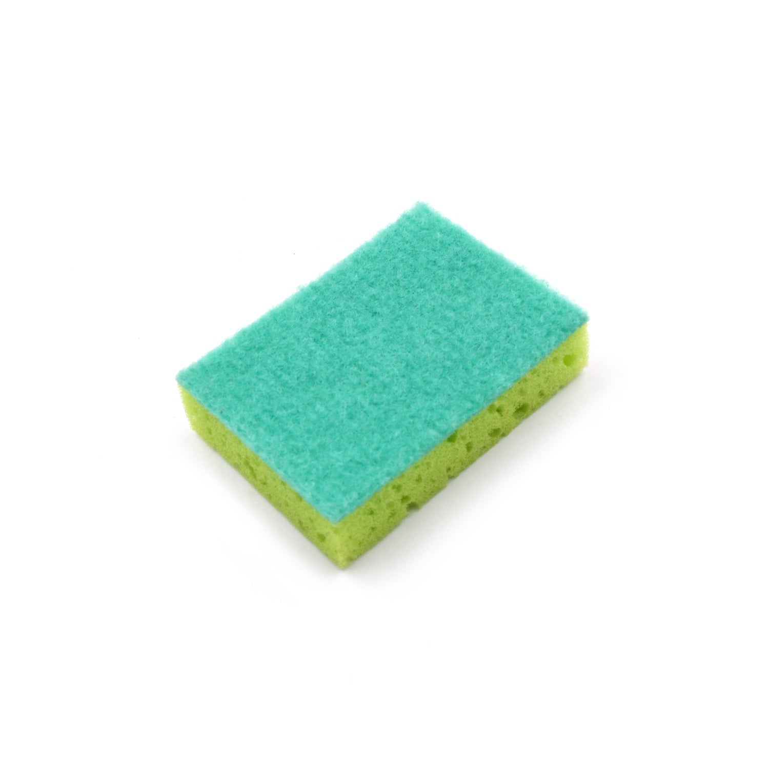 Wukusy multi-purpose 2-in-1 color scratch scrub sponge for dishwashing, furniture, refrigerator, and kitchen cleaning.