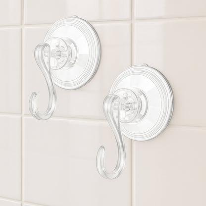 Plastic Suction Cup Hooks (10 Pcs Set)