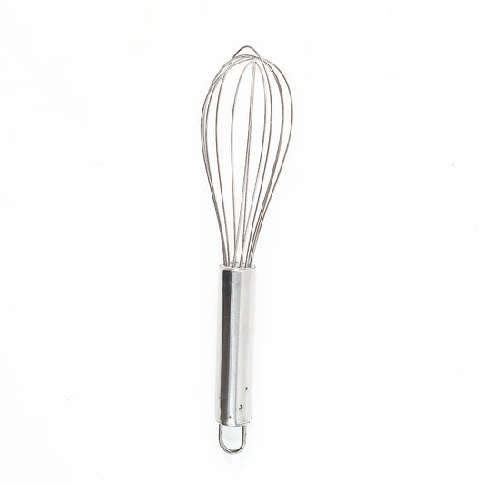 Small stainless steel balloon whisk from Wukusy, 20cm, ideal for mixing and whipping in home and kitchen cooking tasks.