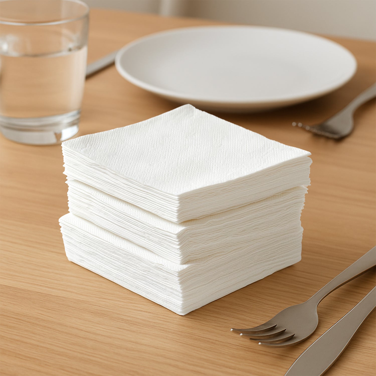 Wukusy soft absorbent disposable tissue napkins, 75-piece pack for home and kitchen use, ideal for cleaning and dining.