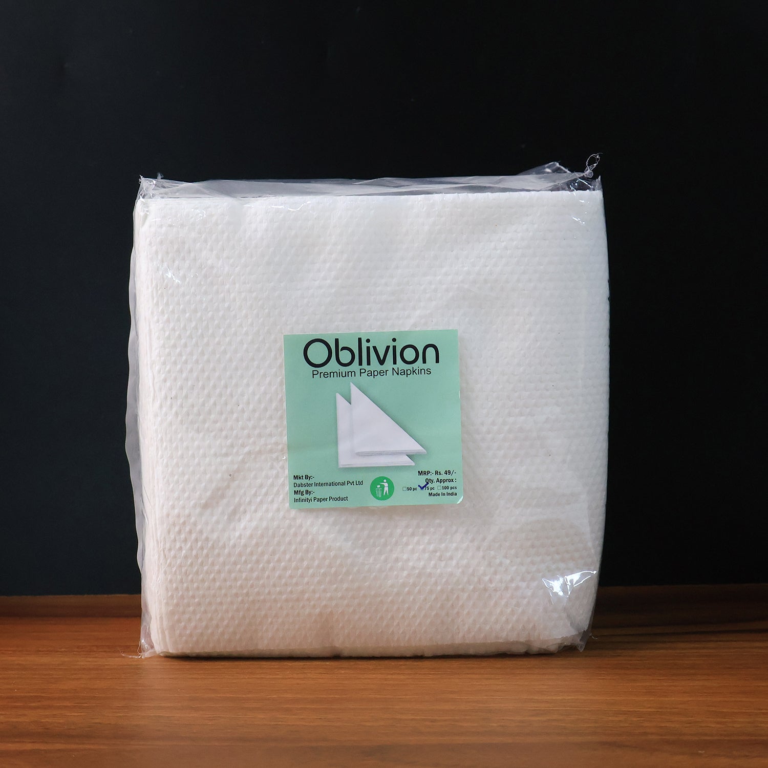 Wukusy soft absorbent disposable tissue napkins in a pack of 75 for home and kitchen use, ideal for cleaning and dining.