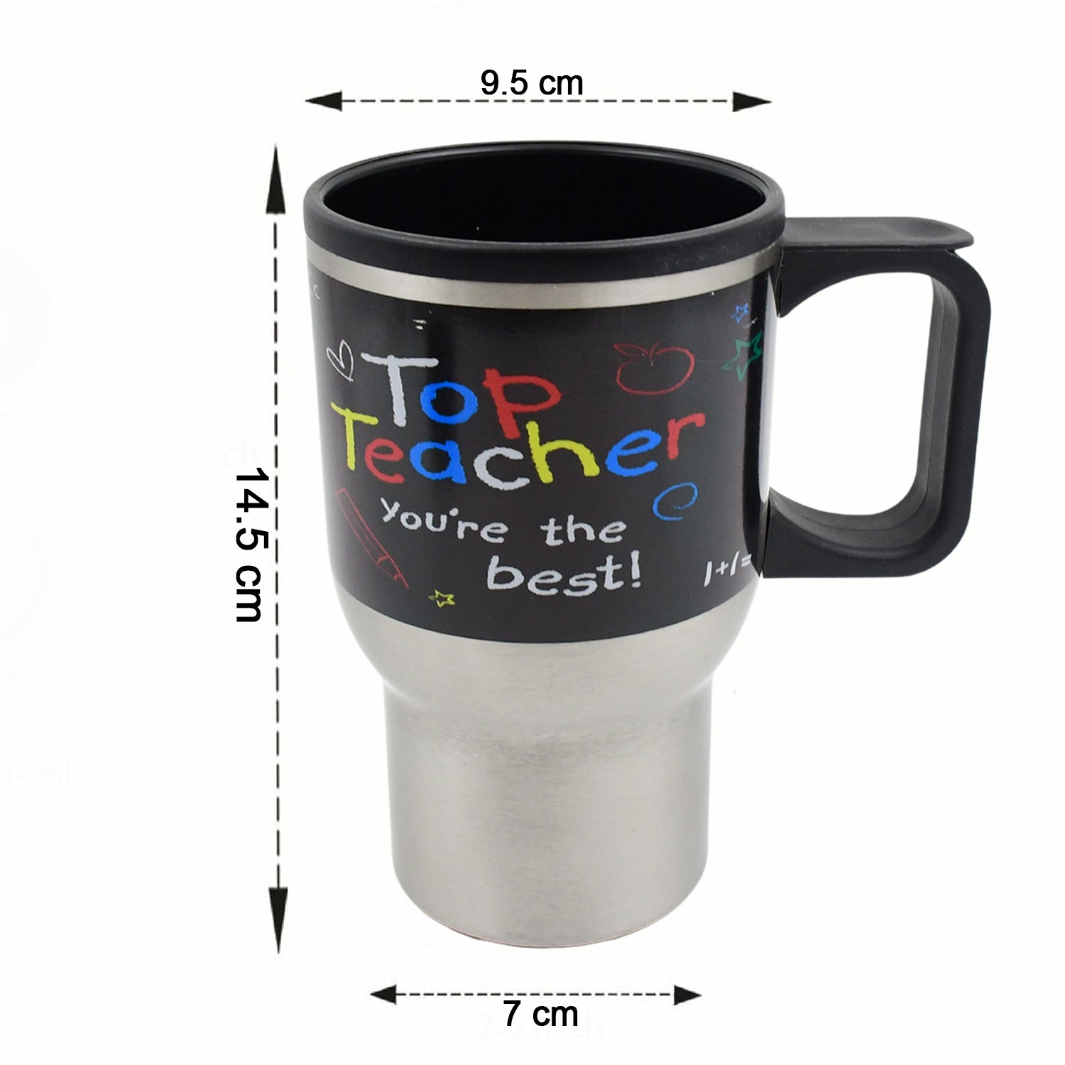 Wukusy stainless steel vacuum insulated glass coffee cup with lid and handle, double-walled travel mug for hot or cold beverages.